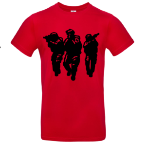 T-shirt met Airsoftprint 2 Rood
