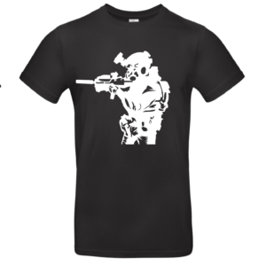 T-shirt met Airsoftprint 3 Zwart