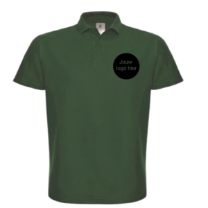Polo met teamlogo Bottle green