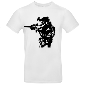 T-shirt met Airsoftprint 3 Wit