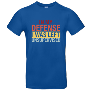 T-shirt In my defense Blauw