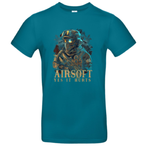 T-shirt Airsoft yes it hurts Diva Blue