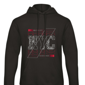 Hoodie met opdruk New York City rood