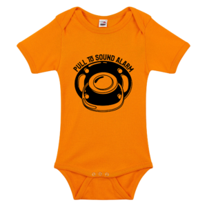 Romper met funny quote Alarm Oranje