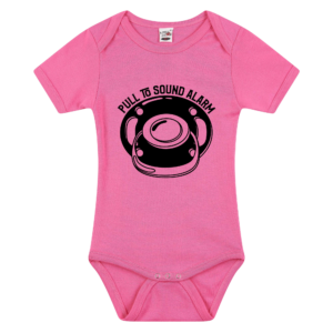 Romper met funny quote Alarm Roze