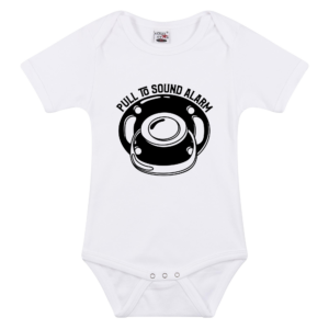 Romper met funny quote Alarm Wit